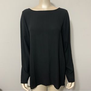 Eileen Fisher Silk Long sleeve High-Low Length Blouse